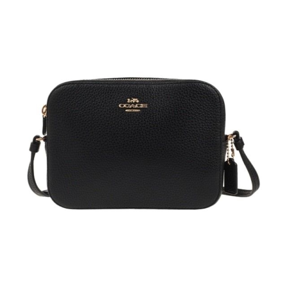 Coach Leather Mini  Camera Bag in Black